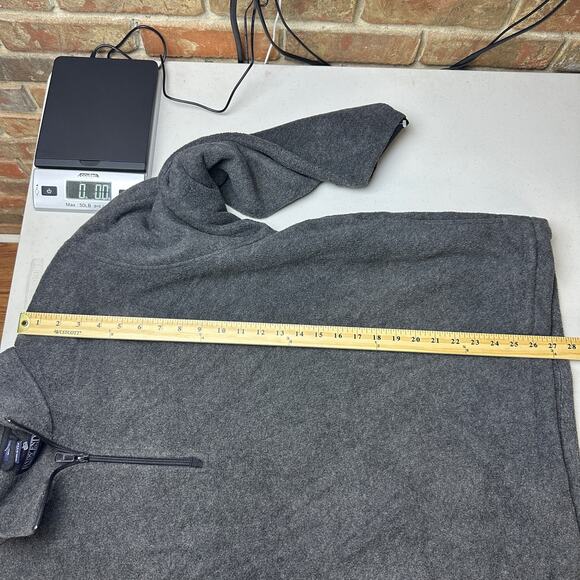 Lands' End Polartec Quarter Zip Fleece Pullover Jacket Size XXL Gray Lightweight - Picture 6 of 9